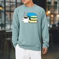 Book Reading And Coffee Books And Coffee Raglan Sleeve Sweatshirt Cardinal
