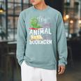 Book Reading My Spirit Animal Is A Bookworm Raglan Sleeve Sweatshirt Cardinal