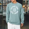 Book Reading Support Your Local Library Raglan Sleeve Sweatshirt Cardinal