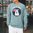 Book UFO Take Me Away Reader Bookaholic Love Books Raglan Sleeve Sweatshirt Cardinal