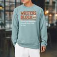 Book Writer Author Writers Block Book Writing Novelist Premium Tri-Blend Raglan Sleeve Sweatshirt Cardinal