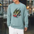 Book Wyrm Magical Dragon Book Worm Reading Tee T-Shirt Raglan Sleeve Sweatshirt Cardinal