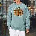 All Booked For Fall Book Pumpkin Reading Halloween Teacher Raglan Sleeve Sweatshirt Cardinal