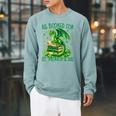 All Booked For St Patrick's Day Fun Dragon For Men Women Kid Raglan Sleeve Sweatshirt Cardinal