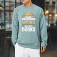 Bookish Book Lover Bookworm Abibliophobia Raglan Sleeve Sweatshirt Cardinal