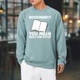 Bookmark Book Reader Raglan Sleeve Sweatshirt Cardinal Bookmark Book Reader Raglan Sleeve Sweatshirt Cardinal