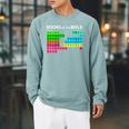 Books Of Bible Periodic Table Seminary Pastor Appreciation Raglan Sleeve Sweatshirt Cardinal