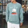 I Like Books Cats And Maybe 3 People Books & Cats Performance Raglan Sleeve Sweatshirt Cardinal