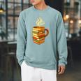 Books Coffee Mug Reading Lover Literary Bibliophile Raglan Sleeve Sweatshirt Cardinal