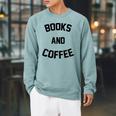 Books And Coffee Reading Lover Raglan Sleeve Sweatshirt Cardinal Books And Coffee Reading Lover Raglan Sleeve Sweatshirt Cardinal