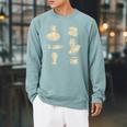 Books Coffee And Statues Dark Academia Raglan Sleeve Sweatshirt Cardinal