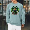 Books Dragon Reading Book Raglan Sleeve Sweatshirt Cardinal Books Dragon Reading Book Raglan Sleeve Sweatshirt Cardinal