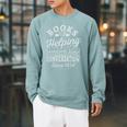 Books Helping Introverts Avoid Conversation Apparel Premium Tri-Blend Raglan Sleeve Sweatshirt Cardinal