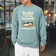 Books Helping Introverts Avoid Conversation Introvert Raglan Sleeve Sweatshirt Cardinal Books Helping Introverts Avoid Conversation Introvert Raglan Sleeve Sweatshirt Cardinal