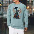Books Minds Umbrellas Quote Reading Lover Vintage Reader Raglan Sleeve Sweatshirt Cardinal