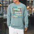 Too Many Books Not Enough Shelves Book Club Raglan Sleeve Sweatshirt Cardinal
