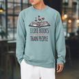 I Like Books More Than People Raglan Sleeve Sweatshirt Cardinal I Like Books More Than People Raglan Sleeve Sweatshirt Cardinal