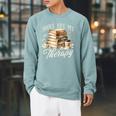 Books Are My Therapy Floral Book Lover Reading Bookworm Nerd Raglan Sleeve Sweatshirt Cardinal