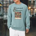 Bookshelf Wealth Billionaire Book Collector Collection Raglan Sleeve Sweatshirt Cardinal