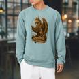 Bookworm & Proud Griffin Reading Book Vintage Fantasy Reader Raglan Sleeve Sweatshirt Cardinal Bookworm & Proud Griffin Reading Book Vintage Fantasy Reader Raglan Sleeve Sweatshirt Cardinal