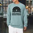 Bookworm Extrovert Fun Book Lovers Reading Raglan Sleeve Sweatshirt Cardinal