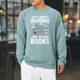 Bookworm Outfit Book Lover It's Not Hoarding If It's Books Raglan Sleeve Sweatshirt Cardinal