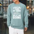 Bookworm Outfit If I Can't Take My Book I'm Not Going Raglan Sleeve Sweatshirt Cardinal