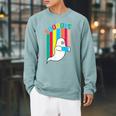 Booooks Boo Books Halloween Librarian Reading Lover Bookworm Raglan Sleeve Sweatshirt Cardinal