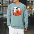 BOOOOKS Halloween Author Reading Of History Books Raglan Sleeve Sweatshirt Cardinal BOOOOKS Halloween Author Reading Of History Books Raglan Sleeve Sweatshirt Cardinal