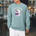 Boooooks Halloween Ghost Reading Book For Teacher & Student Men Women Kids Raglan Sleeve Sweatshirt Cardinal