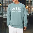 Born To Read Reading Novel Lecture Reader Books Bookworm Premium Tri-Blend Raglan Sleeve Sweatshirt Cardinal