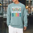 Bro Did You Even Return Your Books Raglan Sleeve Sweatshirt Cardinal