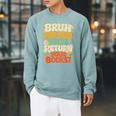 Bruh Return Your Books Library Teacher Students Raglan Sleeve Sweatshirt Cardinal