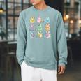 Bunny Reading Books Easter Day Teacher Librarian Book Women Raglan Sleeve Sweatshirt Cardinal Bunny Reading Books Easter Day Teacher Librarian Book Women Raglan Sleeve Sweatshirt Cardinal