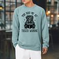 Buy Me Books And Tell Me To STFUATTDLAGG Outfits Spicy Smutty Book Reader You Had Me At Trigger Warning Raglan Sleeve Sweatshirt Cardinal