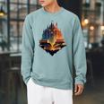 Castle Of Books Imagination Art Book Lover Raglan Sleeve Sweatshirt Cardinal Castle Of Books Imagination Art Book Lover Raglan Sleeve Sweatshirt Cardinal