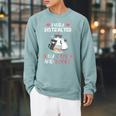 Cat Simply Distracted By Cats And Books Raglan Sleeve Sweatshirt Cardinal