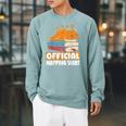 Cat Sleeping Napping Bookworm Reading Book Lover Book Nerd Men Women Kids Raglan Sleeve Sweatshirt Cardinal