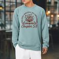 Chapter 58 Book Readers Flower Lovers 58th Birthday Girls Premium Tri-Blend Raglan Sleeve Sweatshirt Cardinal