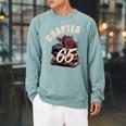 Chapter 65 65th Birthday Women Book Lovers Its My Birthday Raglan Sleeve Sweatshirt Cardinal