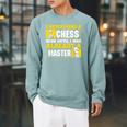 Chess Player I Never Read a Chess Book Chess Raglan Sleeve Sweatshirt Cardinal