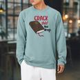 Christian Quote Holy Bible Crack This Book Not Drugs Raglan Sleeve Sweatshirt Cardinal
