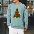 Christmas Book Tree Bookshelf Holiday For Readers Librarians Raglan Sleeve Sweatshirt Cardinal Christmas Book Tree Bookshelf Holiday For Readers Librarians Raglan Sleeve Sweatshirt Cardinal