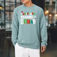Christmas Reading Squad Xmas Book Lover Bookworm Literature Raglan Sleeve Sweatshirt Cardinal