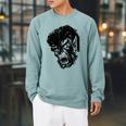 Classic Monster Horror Comic Book Horror Movie Werewolf Raglan Sleeve Sweatshirt Cardinal