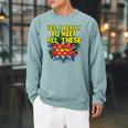 Comic Book Fan Reader I Need All These Comic Books Raglan Sleeve Sweatshirt Cardinal