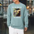 All The Cool Kids Are Reading Book Lovers Book Nerds Raglan Sleeve Sweatshirt Cardinal