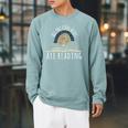 All The Cool Kids Are Reading Teacher Life Read Books Raglan Sleeve Sweatshirt Cardinal