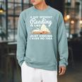 Cool Reading For Men Women Kids Bookworm Teacher Book Reader Raglan Sleeve Sweatshirt Cardinal