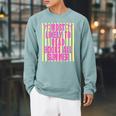 Coquette Striped Most Likely To Read Books All Summer Raglan Sleeve Sweatshirt Cardinal